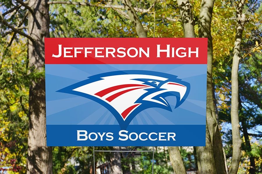 Custom School & Sports Yard Signs Team Fitz Graphics