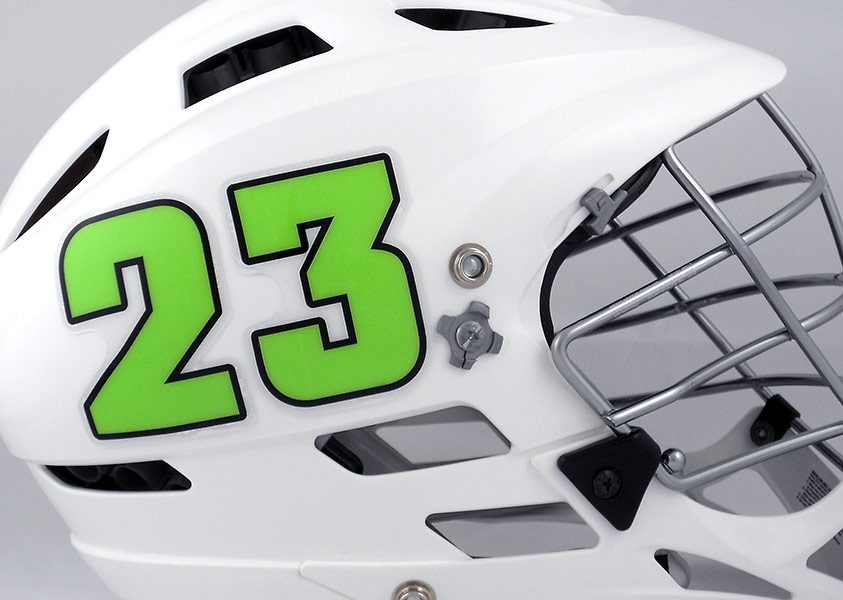  Helmet Number Decals (Football, Lacrosse, Hockey