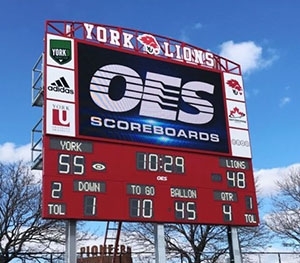 LED Video Display with Static Scoreboard