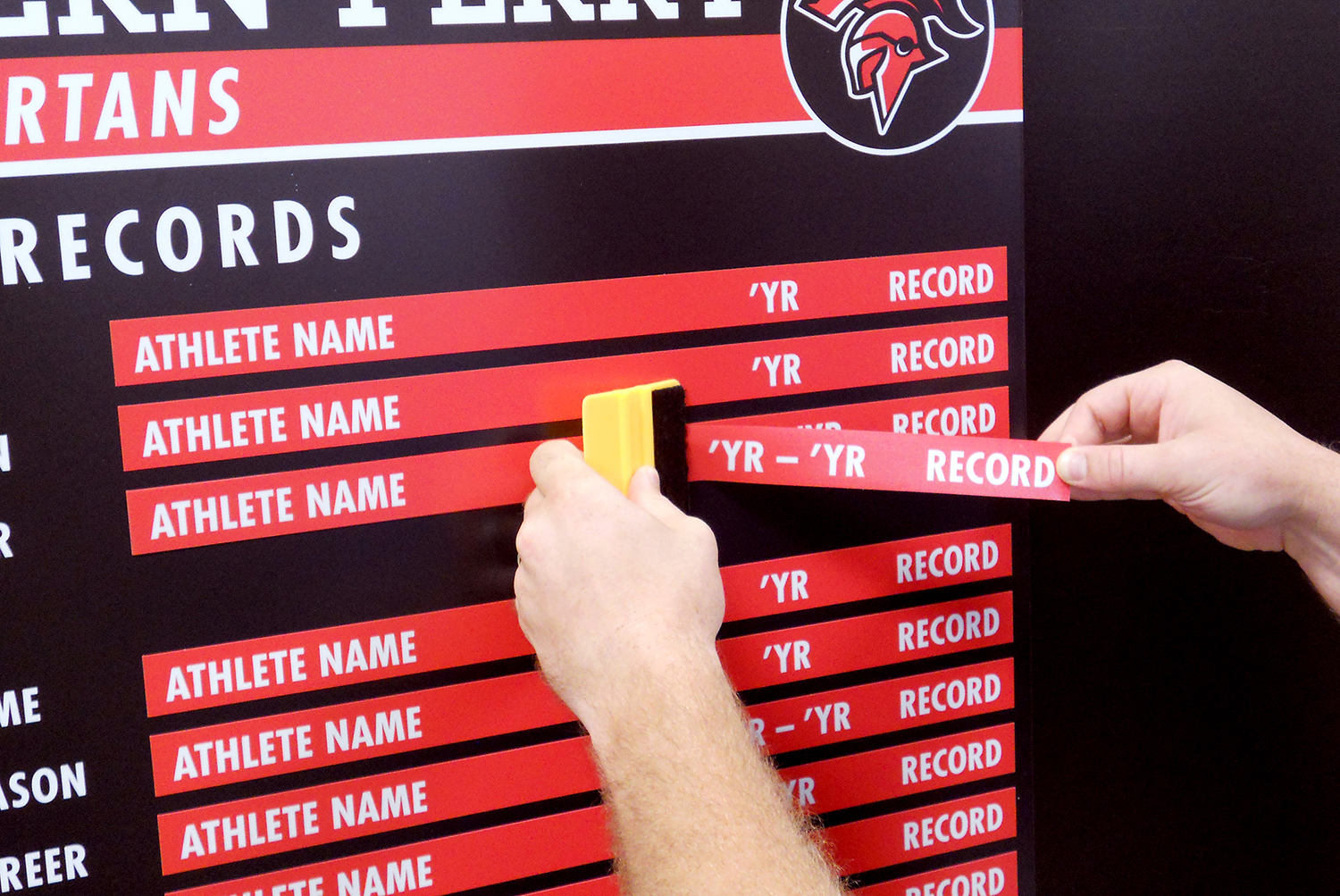 Track & Field Record Boards Team Fitz Graphics